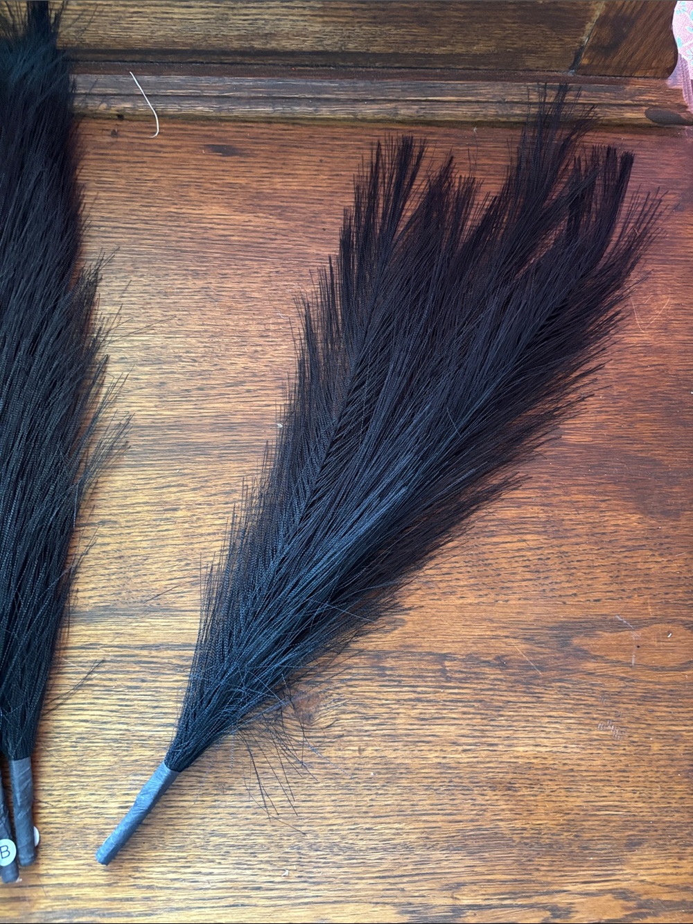 Black Decorative Pampas Spray (15) - Home Accents, With Height Extenders (5)
